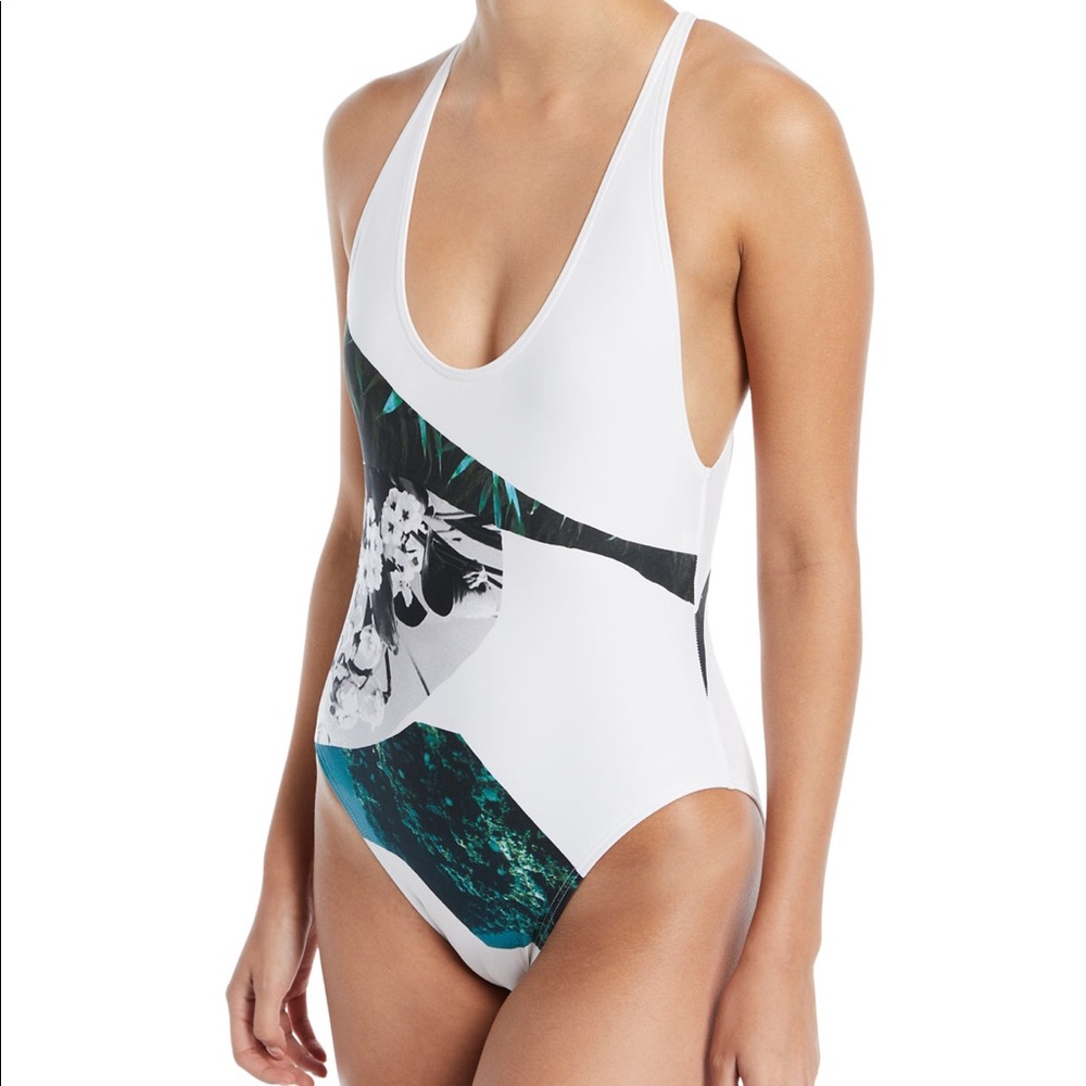 Proenza Schouler Women’s Small Floral
White Na One-piece Bathing Suit Money Y2K